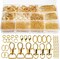 524-Piece Keychain Making Kit, Gold, Clips, Key Rings & Jump Rings